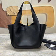 YSL Bea In Grained Leather Black 50x28x18cm - 6