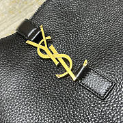 YSL Bea In Grained Leather Black 50x28x18cm - 3