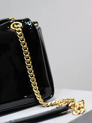 YSL Calypso Black Patent Leather 26x14x7cm - 6