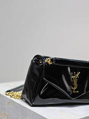 YSL Calypso Black Patent Leather 26x14x7cm - 5