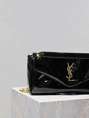 YSL Calypso Black Patent Leather 26x14x7cm - 3