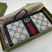 Gucci Long Wallet Blue Beige 19x10x3cm - 4