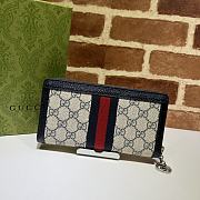 Gucci Long Wallet Blue Beige 19x10x3cm - 3