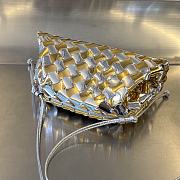 Bottega Veneta Mini Pouch Silver Gold 22x13x5cm - 5