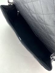 Chanel Large Flap Bag Black Caviar Silver 38x27x12cm - 3