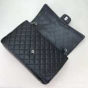 Chanel Large Flap Bag Black Caviar Silver 38x27x12cm - 2