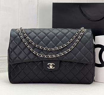 Chanel Large Flap Bag Black Caviar Gold 38x27x12cm