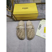 Fendi Feel Chenille Flats Pigeon Grey - 1