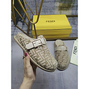 Fendi Feel Chenille Flats Pigeon Grey - 4