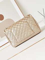 Chanel Large Flap Bag Gold Lambskin Gold Hardware 38x27x12cm - 3