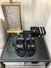 Chanel Black Gold Slipper - 1