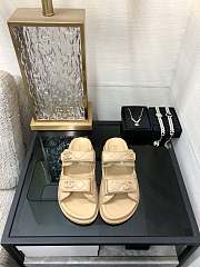 Chanel Beige Gold Slipper - 1