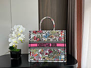 Dior Large Book Tote White Multicolor Mexico Millefiori 42x35x18.5cm - 1