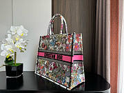 Dior Large Book Tote White Multicolor Mexico Millefiori 42x35x18.5cm - 3