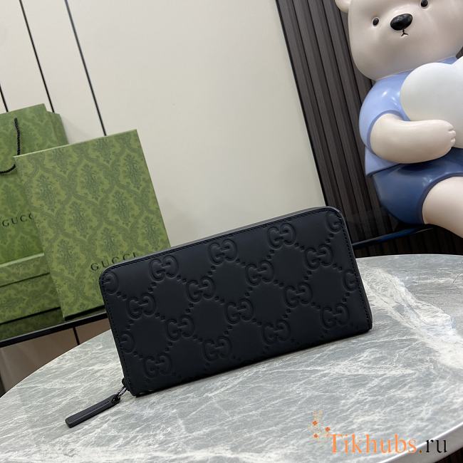 Gucci GG Rubber-Effect Zip Around Wallet 19x10.5x2.5cm - 1