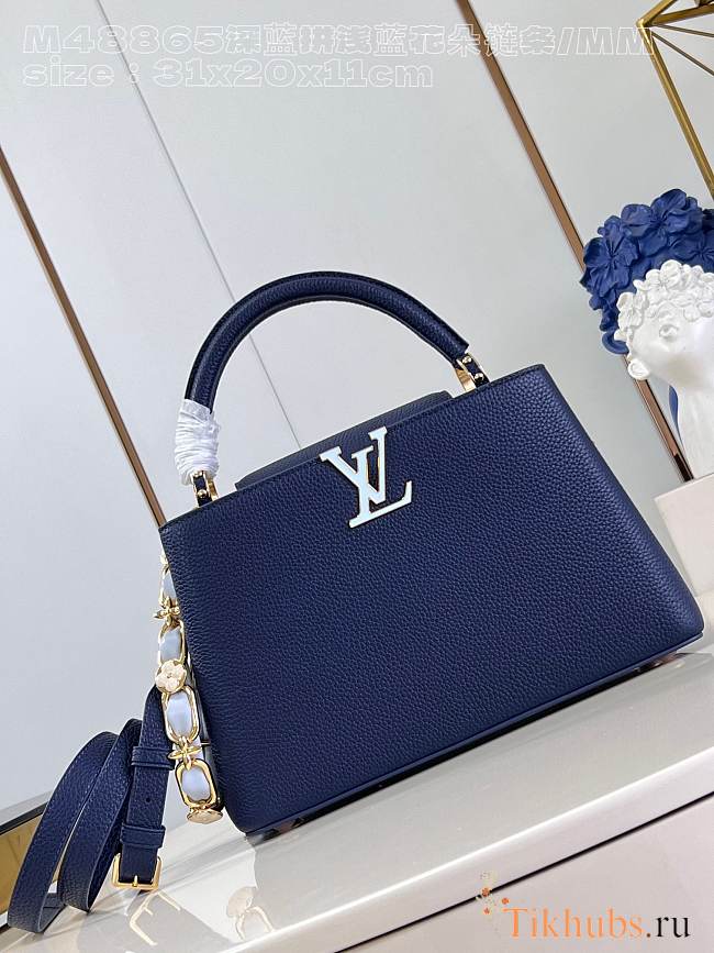 Louis Vuitton LV Capucines MM French Blue 31.5x20x11cm - 1