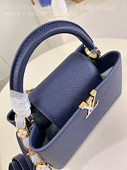 Louis Vuitton LV Capucines MM French Blue 31.5x20x11cm - 3