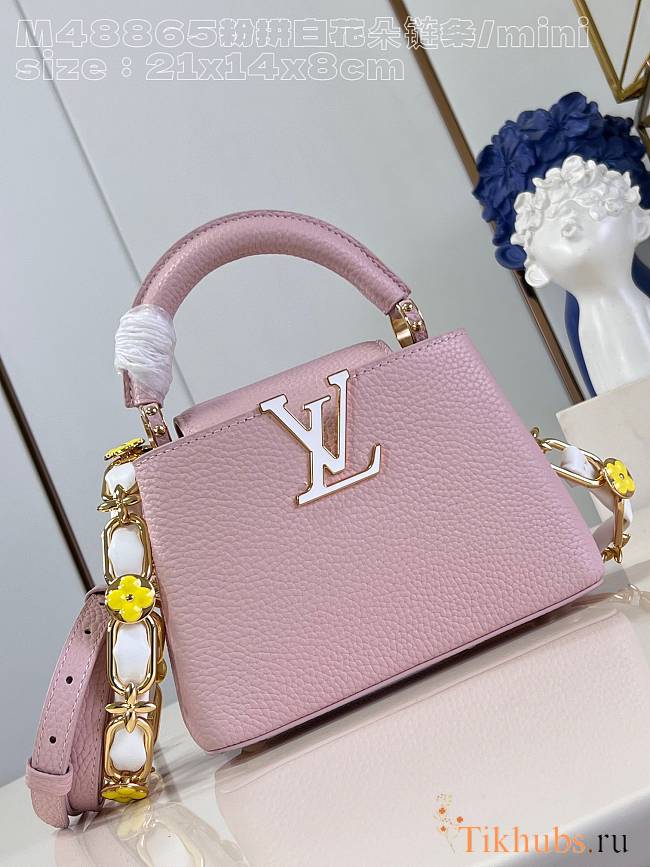 Louis Vuitton LV Mini Capucines Jasmine Pink 21x14x8cm - 1