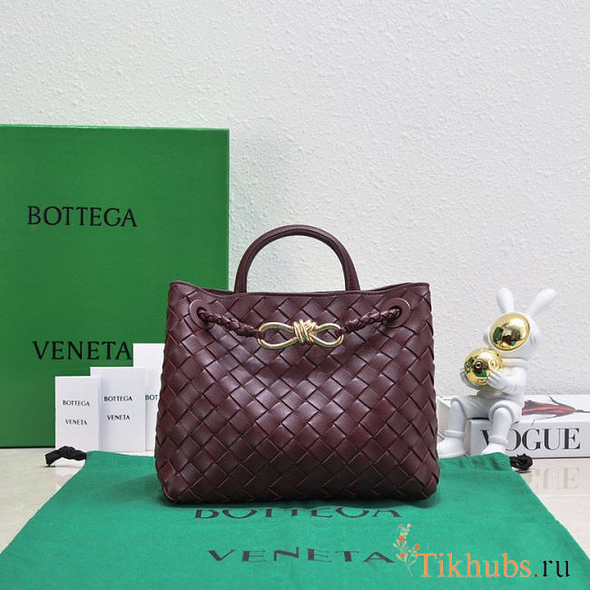 Bottega Veneta Small Andiamo Red Wine 25x22x10.5cm - 1