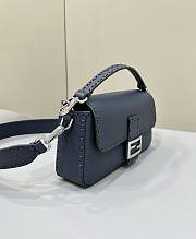 Fendi Baguette Midnight Blue Selleria Bag 27x15x6cm - 4