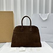 The Row Soft Margaux 17 Bag in Suede Desert 43x24x30cm - 1