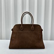 The Row Soft Margaux 17 Bag in Suede Desert 43x24x30cm - 4