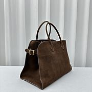 The Row Soft Margaux 17 Bag in Suede Desert 43x24x30cm - 2