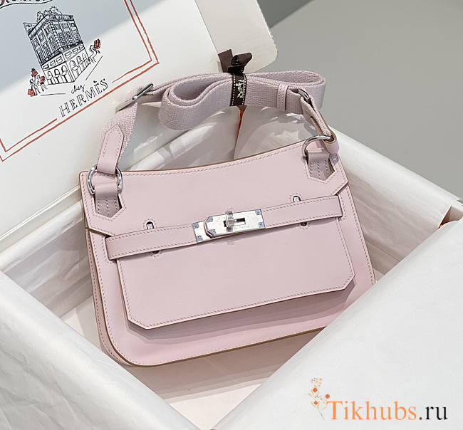 Hermes Mini Jypsiere Crossbody Bag Pink Silver 23 x 17 x 9 cm - 1