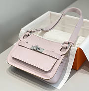 Hermes Mini Jypsiere Crossbody Bag Pink Silver 23 x 17 x 9 cm - 5