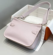 Hermes Mini Jypsiere Crossbody Bag Pink Silver 23 x 17 x 9 cm - 4