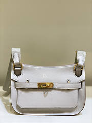 Hermes Mini Jypsiere Crossbody Bag White Gold 23 x 17 x 9 cm - 1