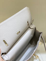 Hermes Mini Jypsiere Crossbody Bag White Gold 23 x 17 x 9 cm - 5