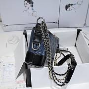 Chanel Gabrielle Hobo Bag Navy Blue 20x8x15cm - 6