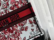 Dior Large Book Tote White Red Le Cœur des Papillons 42x35x18cm - 3