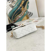 Chanel Mini Lambskin Flap Bag White 19.5x13.5x6cm - 5