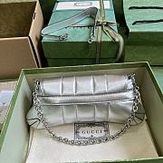 Gucci Horsebit Chain Small Shoulder Bag Silver 27x11.5x5cm - 4