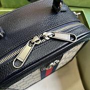 Gucci Ophidia Mini Top Handle Bag Beige Blue 17x16.5x9.5cm - 4