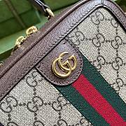 Gucci Ophidia Mini Top Handle Bag Beige Ebony 17x16.5x9.5cm - 4
