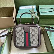Gucci Ophidia Mini Top Handle Bag Beige Ebony 17x16.5x9.5cm - 3