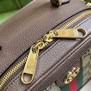 Gucci Ophidia Mini Top Handle Bag Beige Ebony 17x16.5x9.5cm - 2