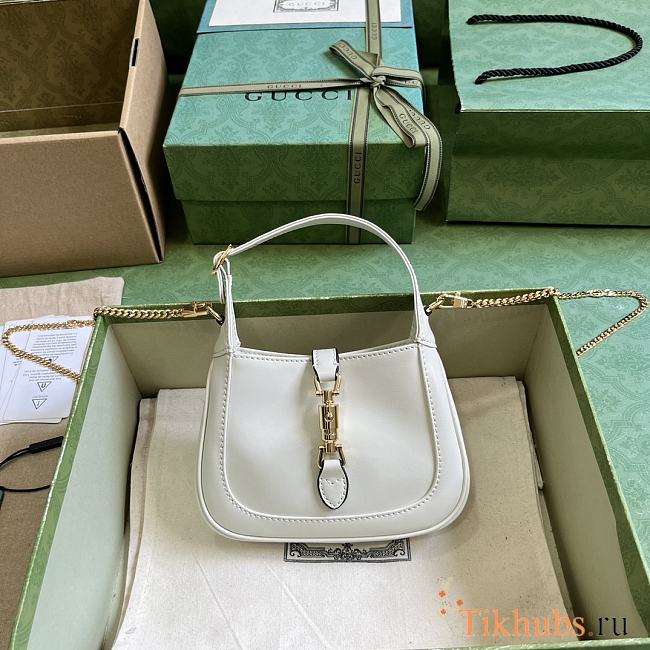 Gucci Jackie 1961 Super Mini Bag White 17.5x15.5x3.5cm - 1