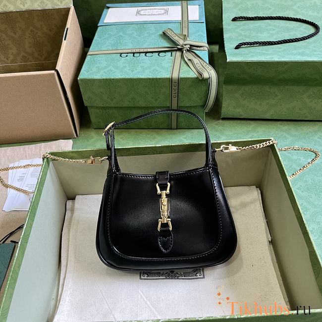 Gucci Jackie 1961 Super Mini Bag Black 17.5x15.5x3.5cm - 1