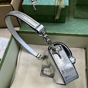 Gucci Horsebit 1955 Shoulder Bag Silver 19.5cm - 6