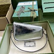 Gucci Horsebit 1955 Shoulder Bag Silver 19.5cm - 2