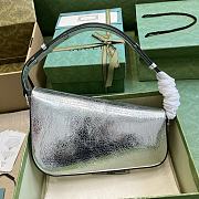 Gucci Horsebit Small 1955 Shoulder Bag Silver 26.5cm - 3