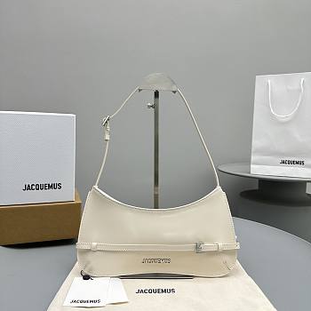 Jacquemus Le Chouchou Belted shoulder Bag Off White 26x14cm