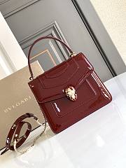 BVLGARI Serpenti Forever Top Handle Red Wine 18.5 x 16 x 10.5 cm - 1