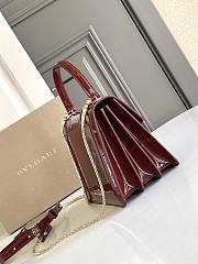 BVLGARI Serpenti Forever Top Handle Red Wine 18.5 x 16 x 10.5 cm - 2