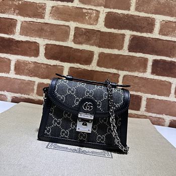 Gucci Ophidia GG Mini Shoulder Bag Black 17.5x13x6cm