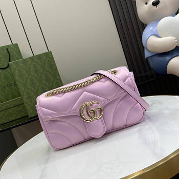 Gucci GG Marmont Small Shoulder Bag Pink 26cm